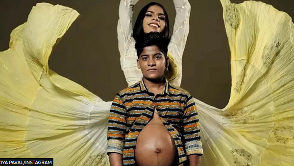 印度伴侣暂停变性中途备孕，晒出孕照走红社交媒体